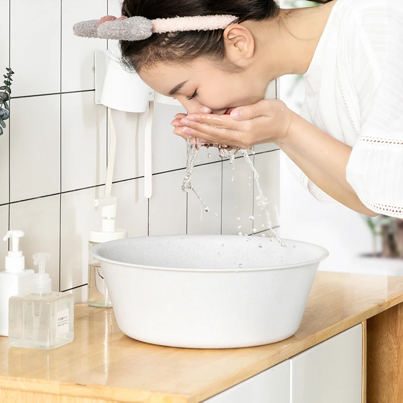 Mint Green Washbasin Household Plastic Kitchen Washing Thickened Durable Student Dormitory Bathroom Washing Underwear Large