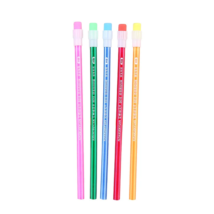 Wholesale Back To School Cheap Price Custom Standard Pencils Hb 2b 2h Lead Hexagonal Round Triangle Pencil With Eraser