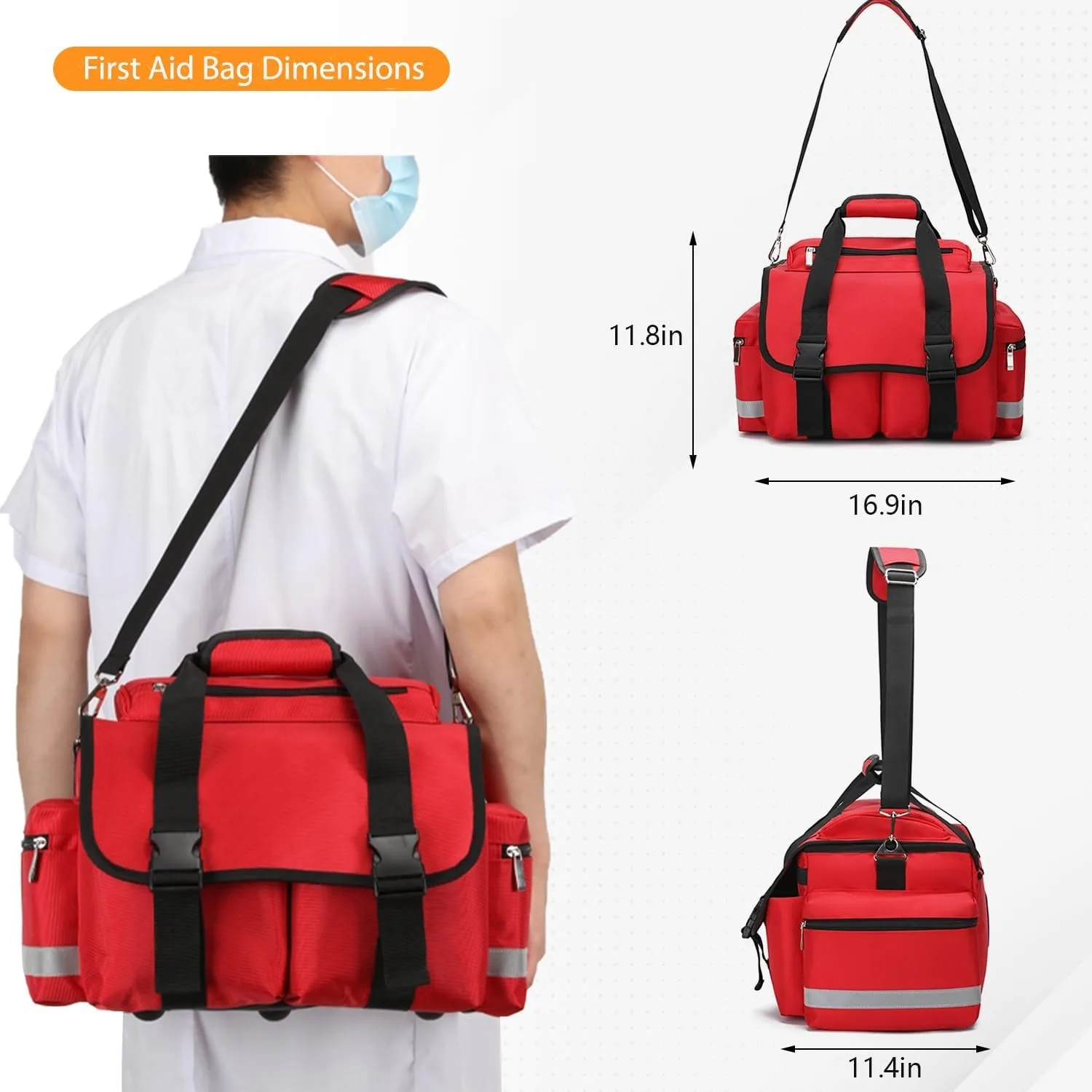 new emergency medical first aid responder bag medical kit ambulance use for medical equipment