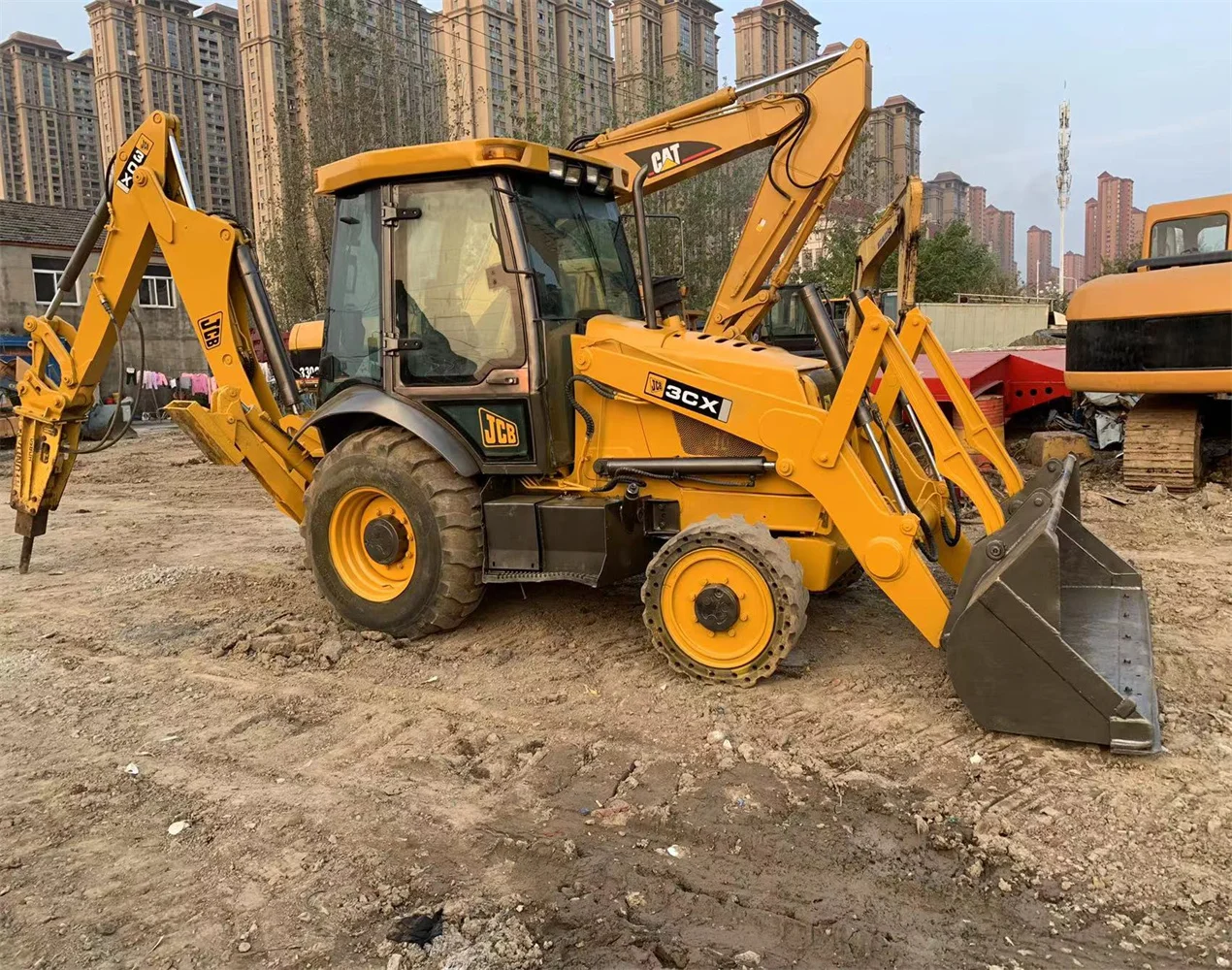 Lower Working Hours Used Original JCB 3cx 4cx backhoe loader second hand wheel loader in Hot Sale with Good Condition