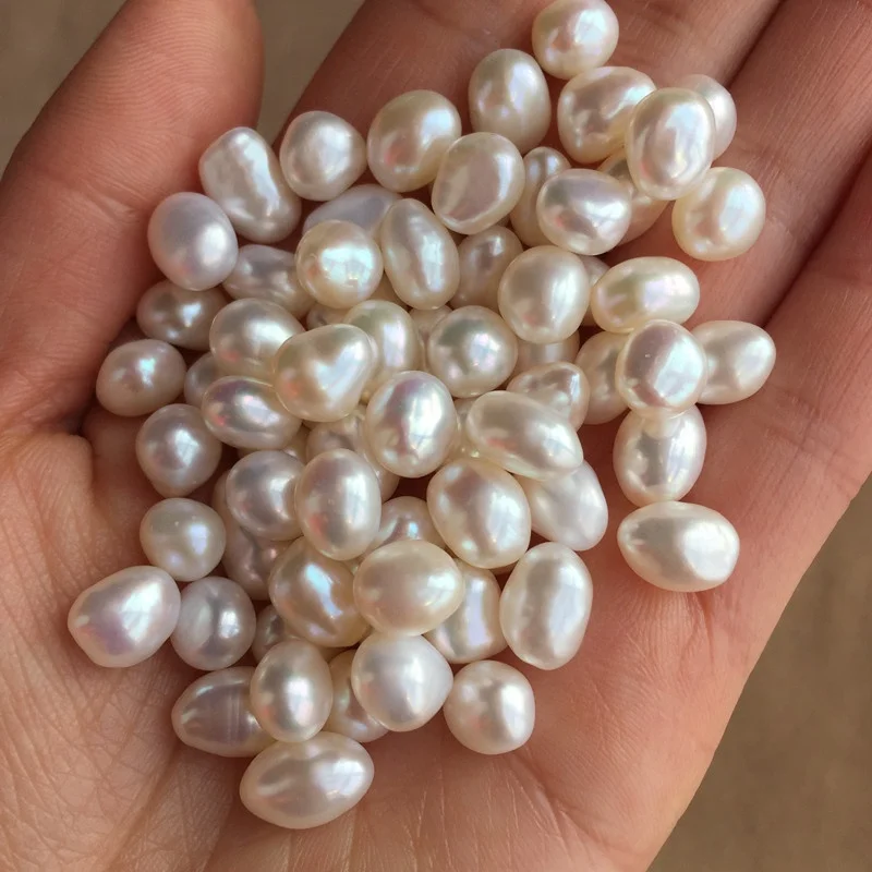 No hole can drill free sample 7-8 mm AAA top quality loose freshwater nugget pearl