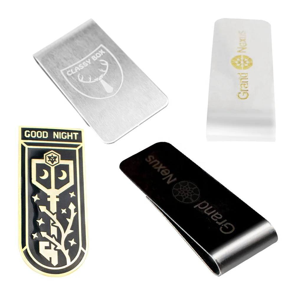  Cheap Custom Logo Blank Stainless Steel Money Clip Wholesale mens money clip