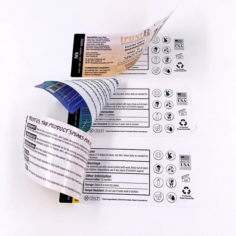 Customized label Peel and reveal  multi-layered labels stickers for pharmaceticals and industrial chemical products