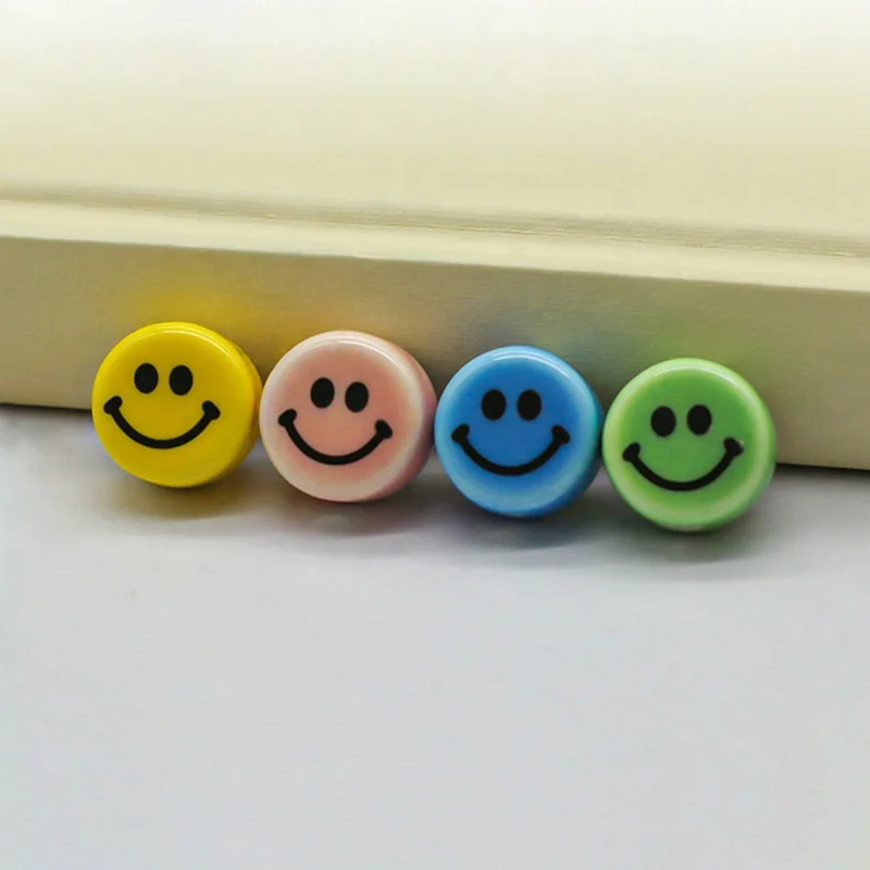 Wholesale high quality yellow smiley face design porcelain beads in various colors and sizes for DIY jewelry making