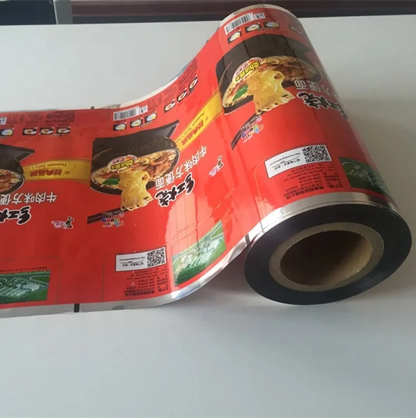 20 micron Flexible Printed Laminating Cookie Packaging Food Grade Packing Film Rolls For Instant Noodles