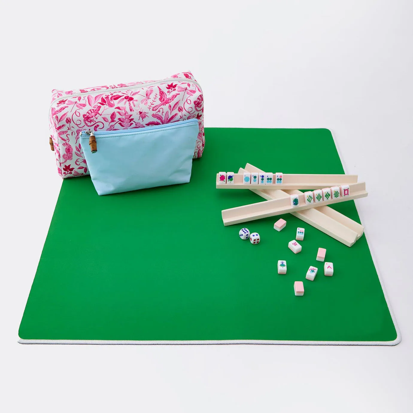 Custom Portable Mini Mahjong Tiles Carrying American Travel Mahjong Set