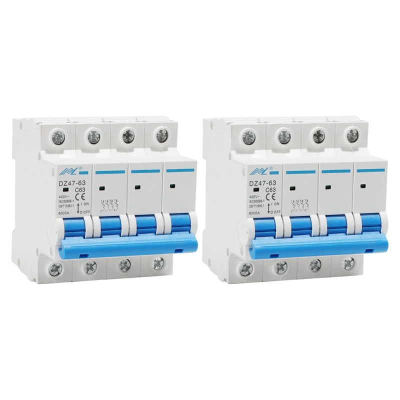 DZ47-63 AC DC 3 phase circuit breaker 6A/10A/16A/20A/25A/32A/40A/50A/63A Circuit Breaker C45 mcb