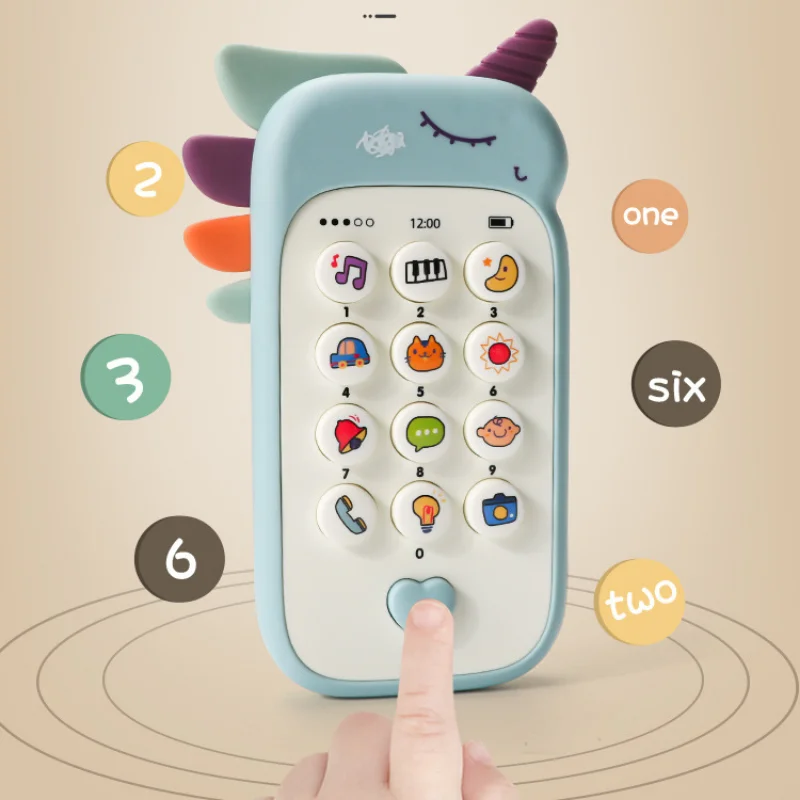 Baby Phone Toy Music Sound Telephone Sleeping Toy Smultifunction Cartoon Toy Mobile Phone for Kids