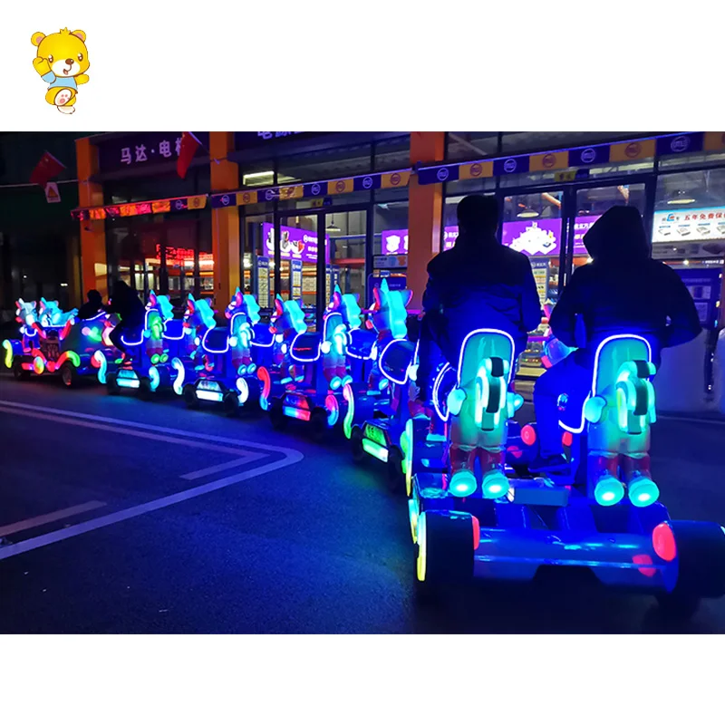 Amusement Park Train Rides Tourist Trackless Train Ride Creative combination of carousel and trackless train for playground