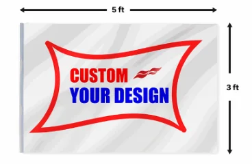 Design Logo 3x5ft Multiple Colour Rectangle Square Silk Screen Printing Flag Banners Custom Flags