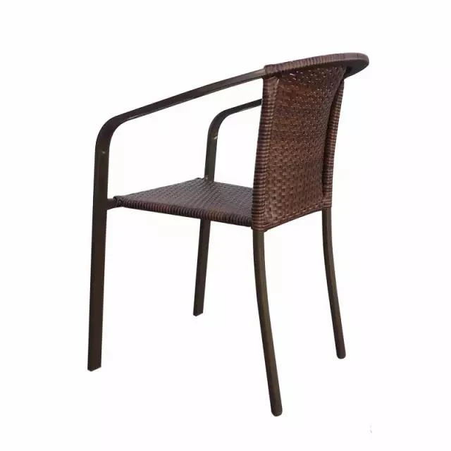 Market price steel with plastic wicker cover stackable Chair