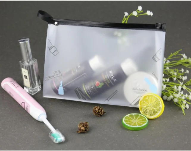 Transparent plastic PVC travel make up bag