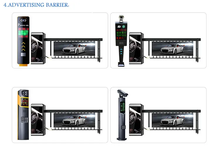 Heavy duty electric fence Advertising boom airborne barrier gate with car parking menegement system