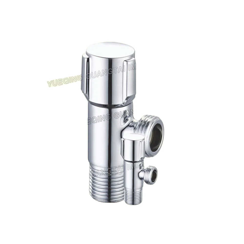 High Quality universal zinc handle Ceramic cartridge chrome plated brass angle valve