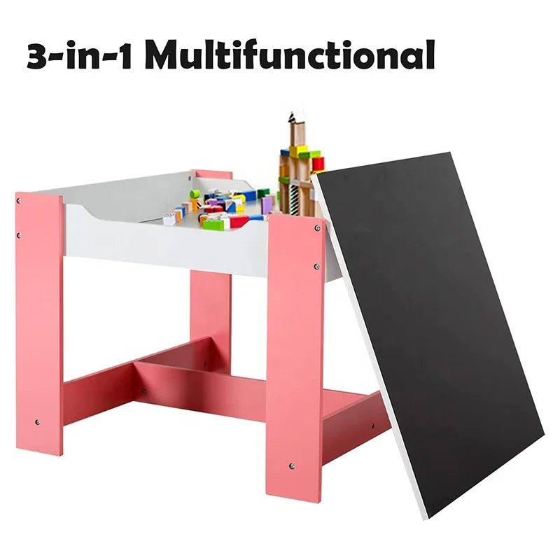 Toffy & Friends kids furniture children table chair wooden functional play table chairs set with storage space