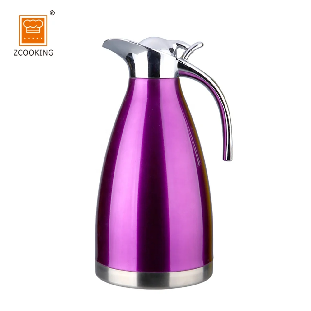 
Silver Coffee Tea Pot 1.5L Stainless Steel Double Wall Vacuum Insulated Pot Thermos Jug Hot Water Bottle 