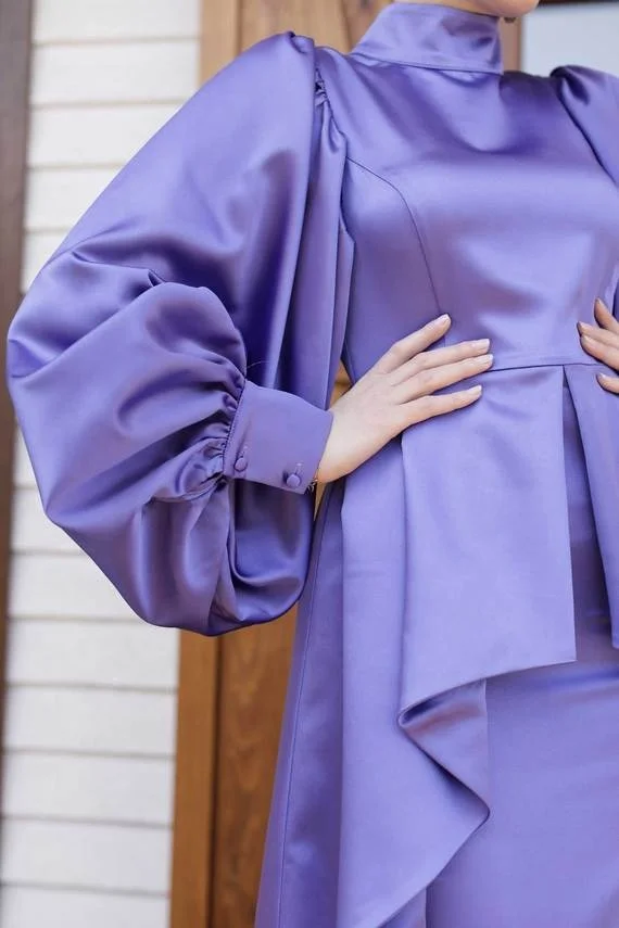 MOTIVE FORCE Boutique Clothing Women New Style Beautifully Islamic Clothing Women Abaya  Party Satin Muslim Dresses Designs