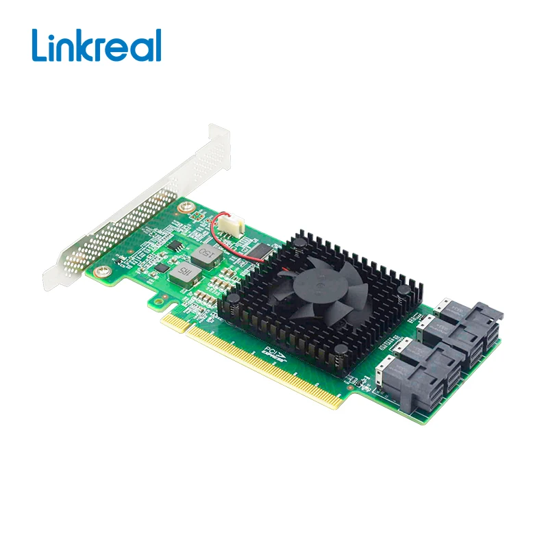 LRNV9347-4I PCIe 3 0x16 до 4 x U.2 (SFF-8643) NVMe переключатель карты