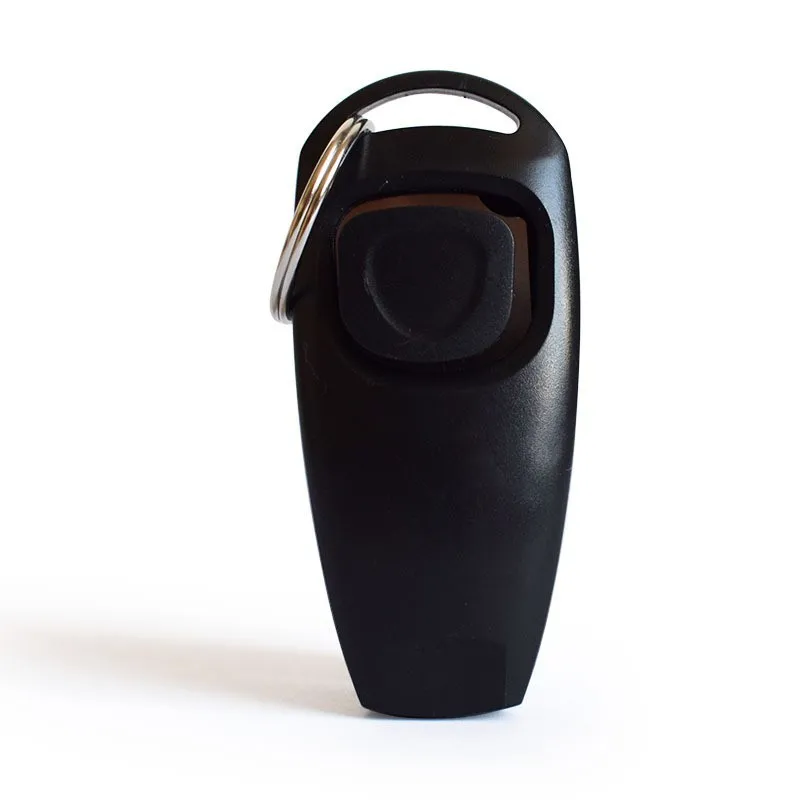 2-in-1 Interactive Button Whistle Clicker Custom Plastic Pet Training Supplies for Cats Dogs Small Outdoor Lifesaving Whistle