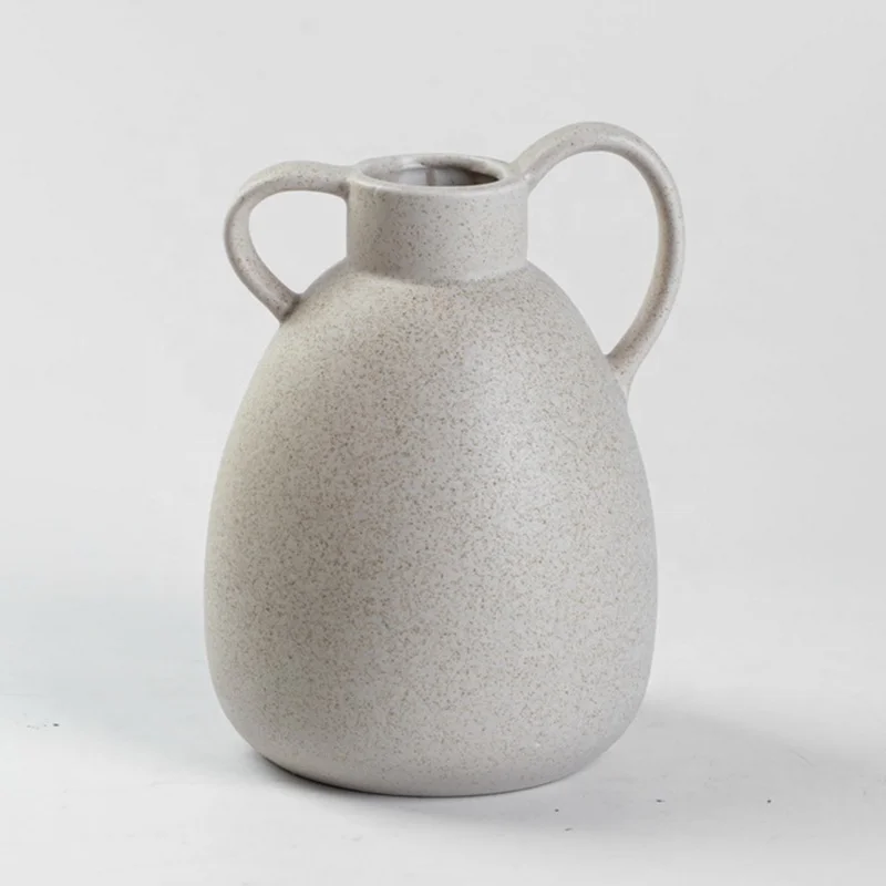 Crafts Indoor Home Decor Porcelain Matt Flower Vase Modern Contemporary Gifts , Home Decorations Handmade Carved Nordic Ceramic