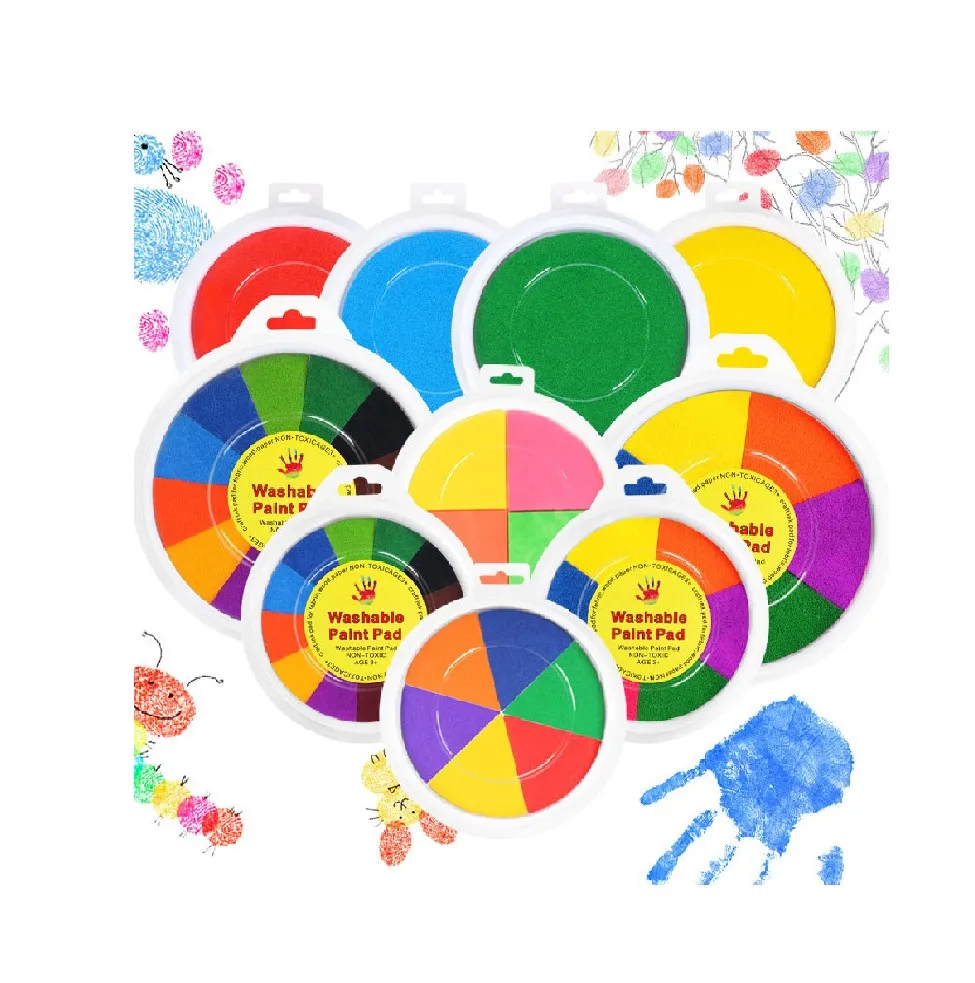 BESTLINE 2024 Funny Finger Painting Kit for toddlers Washable Paint Palm Hand Graffiti DIY Painting School Painting for Kids