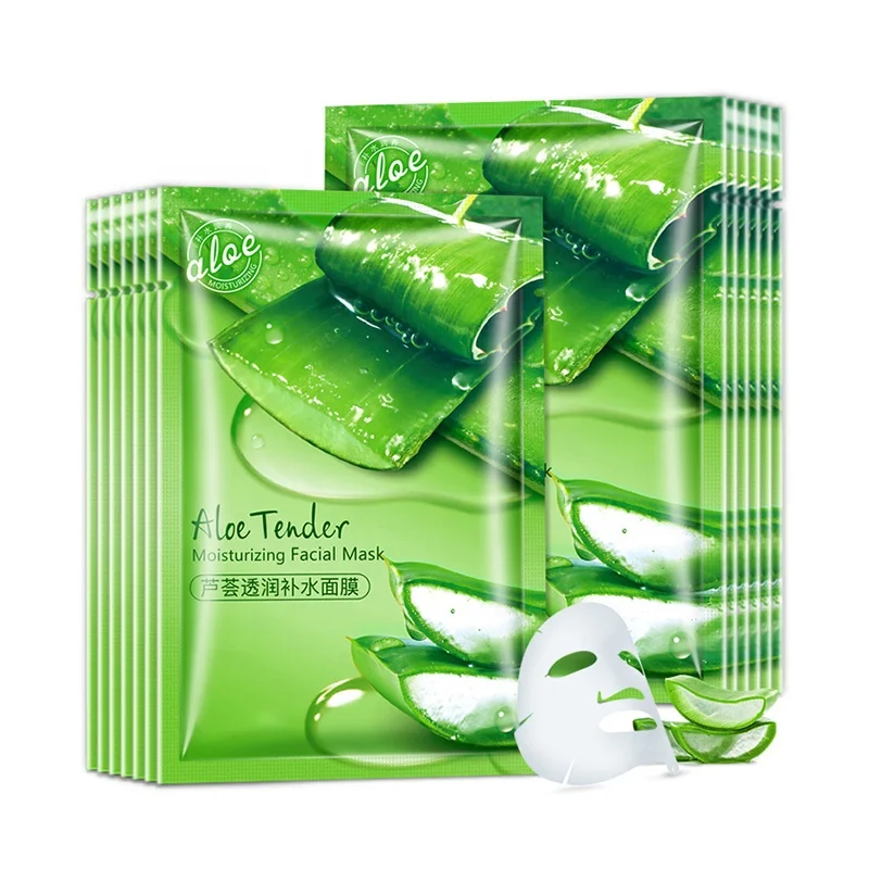 Продажа по оптовым ценам; Принт на против морщин укрепляющий увлажняющий алоэ вера для лица из эссенции лист маска для ухода за кожей