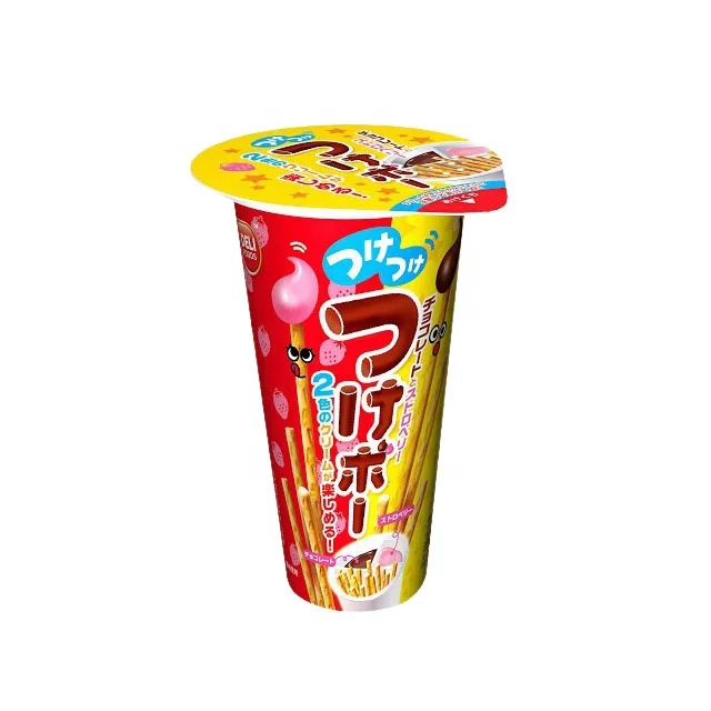  Печенье Wismo шоколадное и клубничное из Вьетнама с чашкой Премиум-Качества 35 г