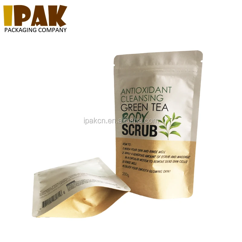 Custom digital printed wholesale plastic heat seal sea salt bath salt packaging zipper stand up bag