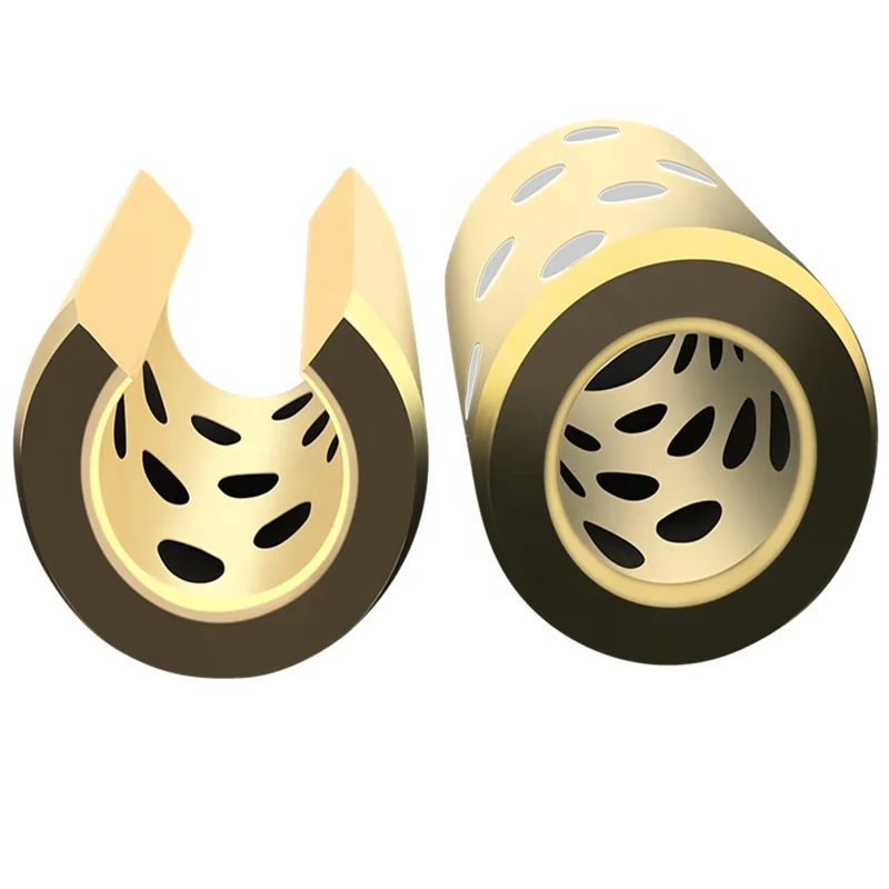 Replaces LM Linear Bearing Copper Bush LM4UU Graphite Copper Sleeve for Metallurgy and Machinery Opening type Bushing LM Shape