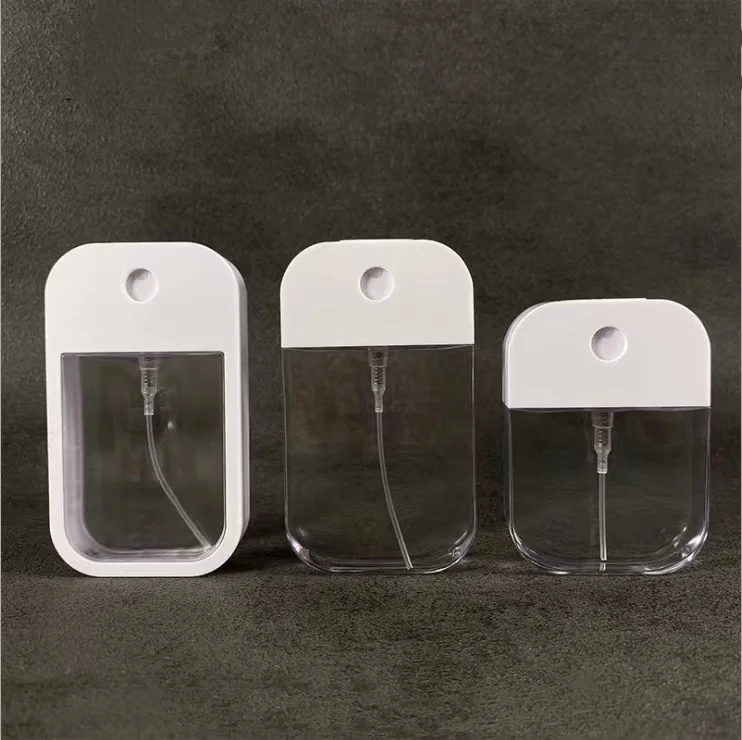 35 мл 50 пластиковая кредитная карта дезинфицирующий спрей бутылка насос герметичный дезинфицирующее средство для рук с силиконовым держателем брелок