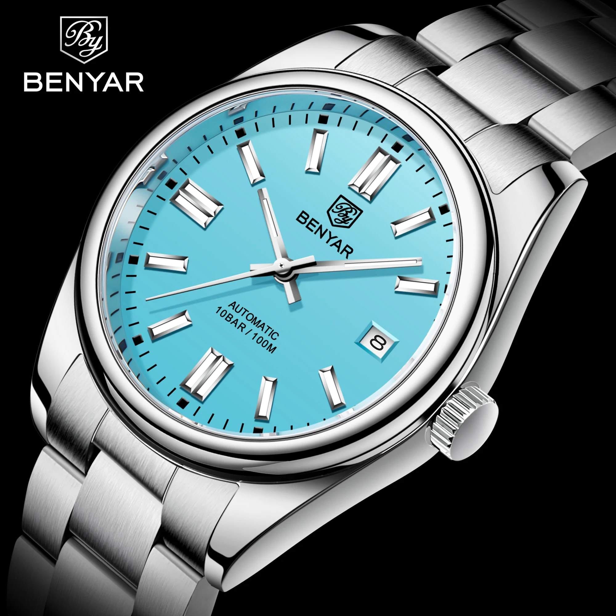 BENYAR 5185 Mechanical Wristwatches Automatic Designer Brand Men Watch Luxury Waterproof Sport 10BAR Diving Montre Homme Relojes