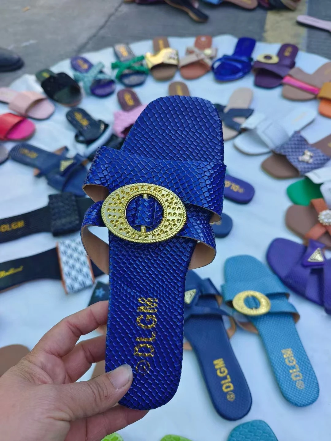 DF242 2024 Christmas SalesLadies Slippers Beach Summer Shoes sunborn women Flat Outdoor Shoes Female Casual Sandals