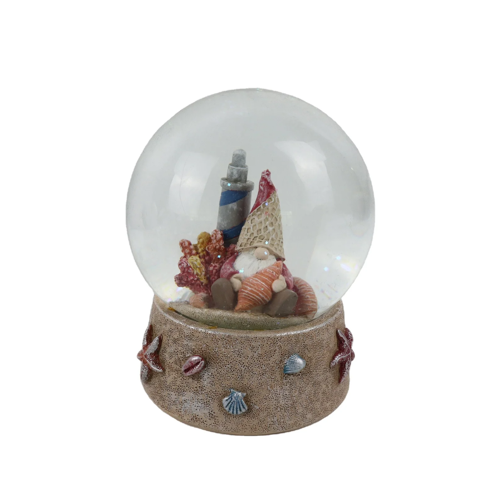 Resin Crafts Christmas Souvenirs Customized Snow Ball Resin Souvenir Custom Globe with Christmas Santa Claus and Plane