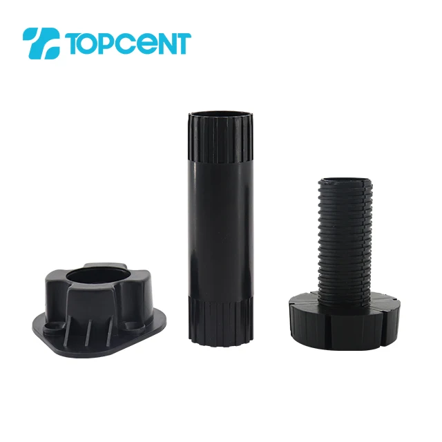 TOPCENT Modern Plastic Adjustable Leveling Sofa Legs Furniture Fittings