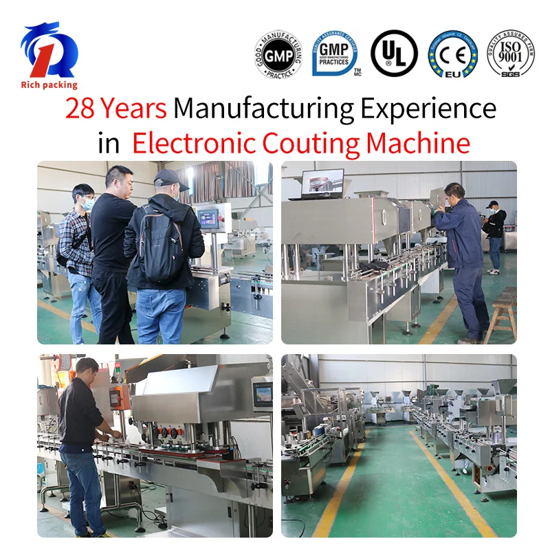  8 Passageway 99.97% Accuracy Full Electric Auto Small Pill Bottling Machine Capsule Counting