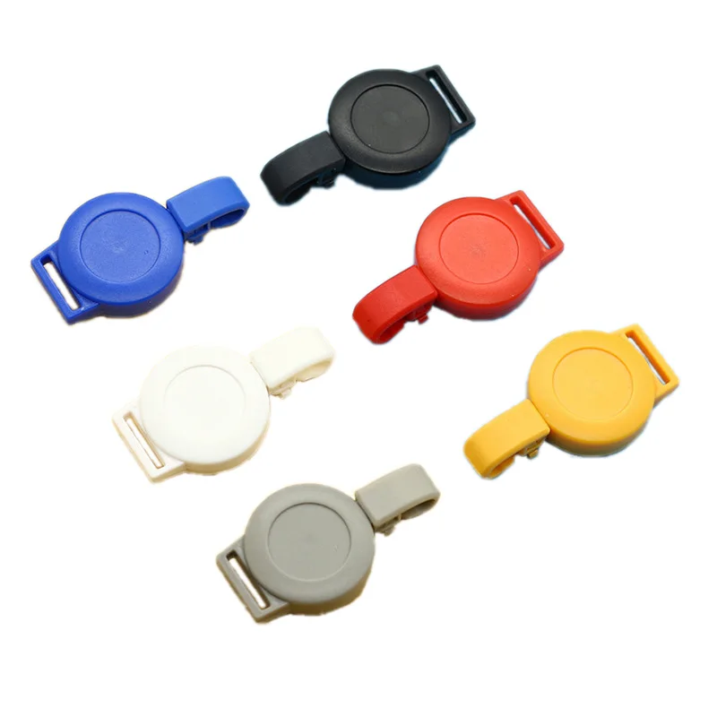 custom print abs plastic round blank waterproof name badge holder & accessories with reel