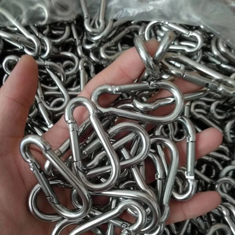 Wholesale Heavy Duty AISI 304/316 Stainless Steel Carabiner Snap Hook For Wire Rope Assembly