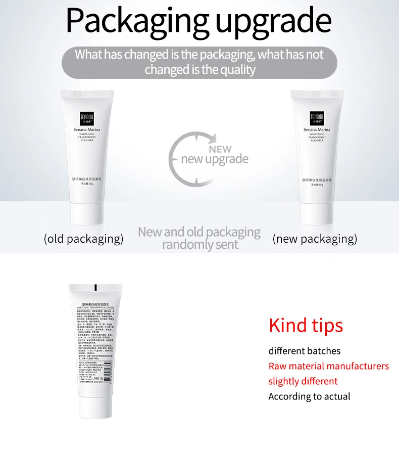 OEM SENANA private label skin care natural Niacinamide Hydrating Whitening Brightening face Cleanser