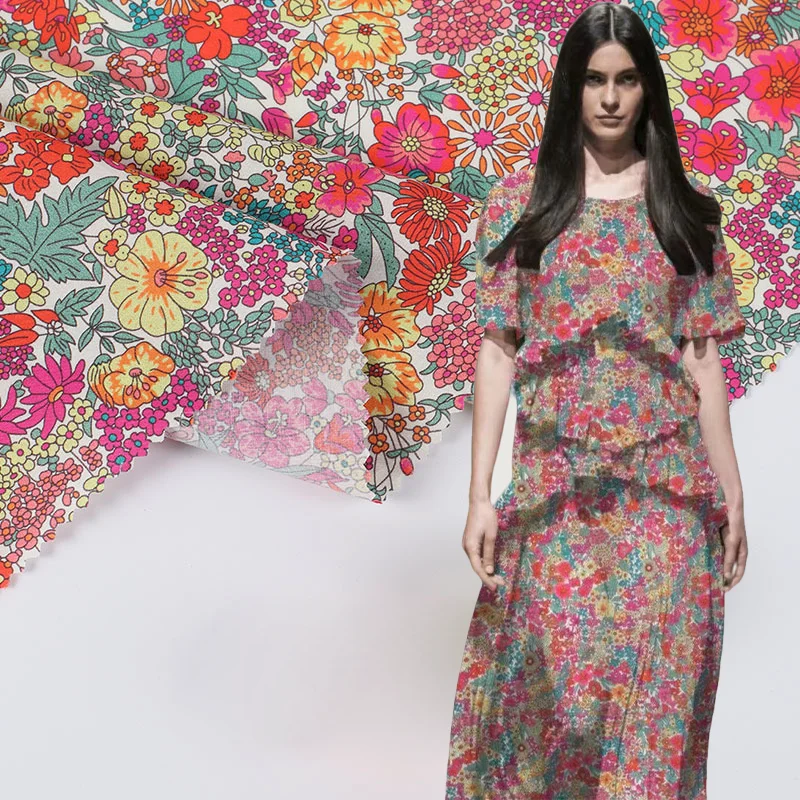 Hot Sale Soft Modern Design Home Textile Fabric 80S Digital Printing 100% Cotton Fabric High Quality Liberty Fabrics