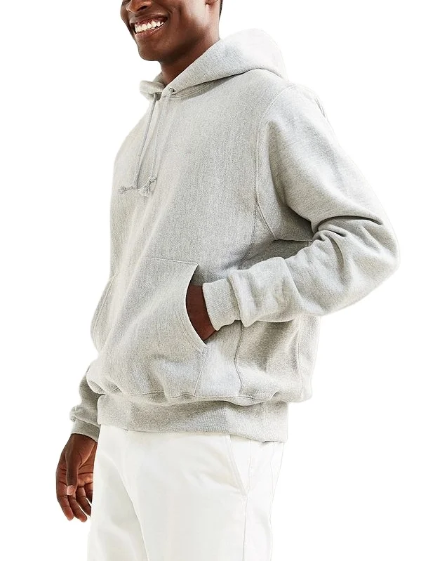 Mens reverse weave hoodies blank pocket gym sports pullover hoodies