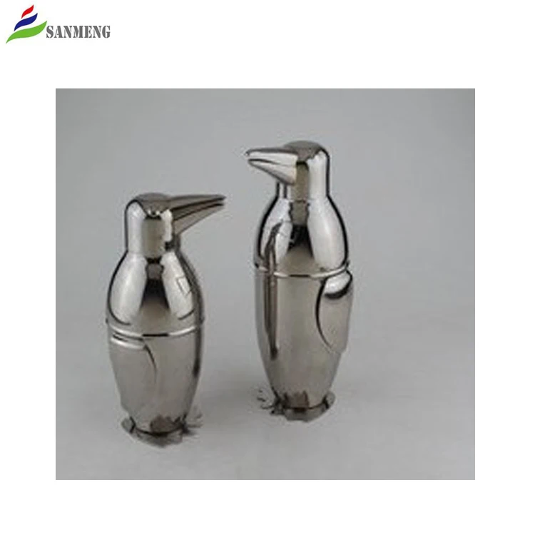 304 stainless steel 500ml penguin animal shape cocktail shaker