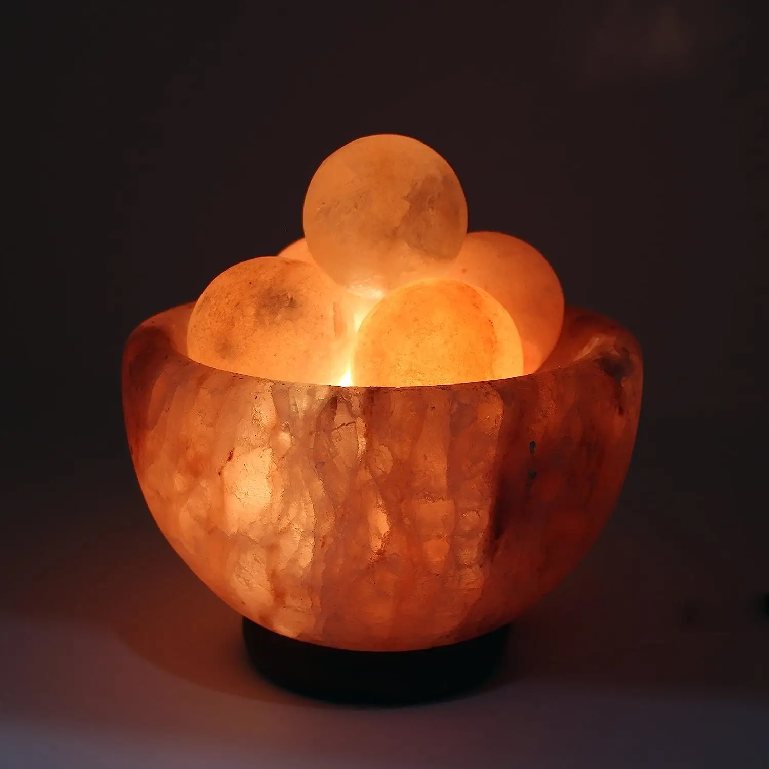 Himalayan Salt Lamp Bowl Natural Rock Salt Lamps with Stones, Unique Home Decor Zen Gifts Spa & Meditation Accessories