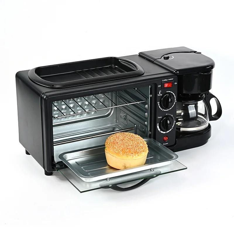 3-in-1 multi-functional frying, baking and cooking household 9L large capacity 110V220V breakfast machine Toaster mini oven