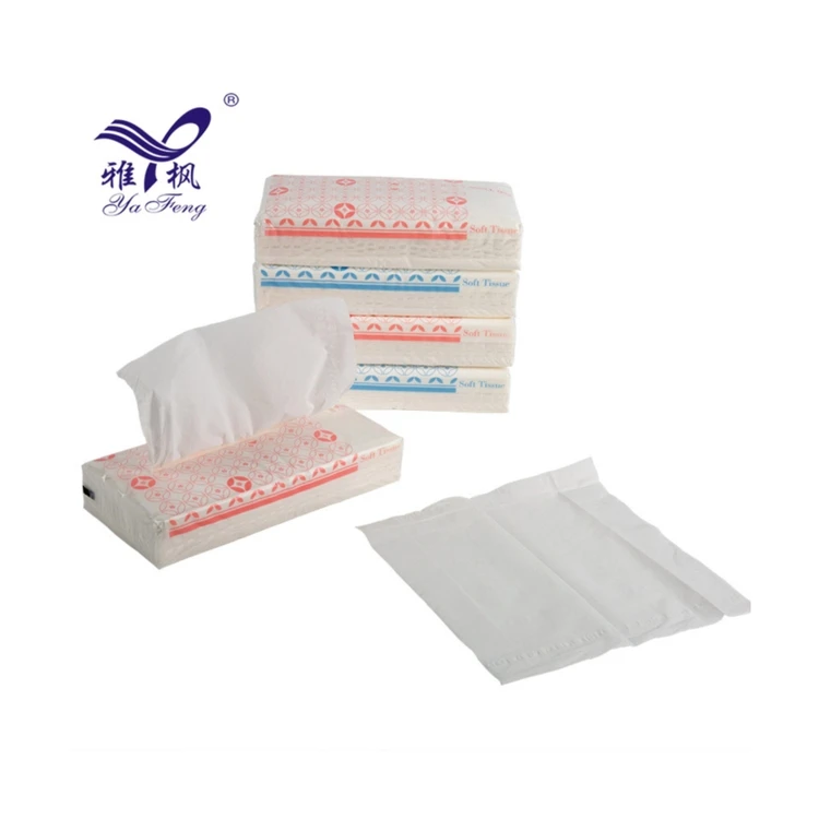 195mm*198mm virgin wood pulp soft pack 2ply facial tissue kitchen paper towel