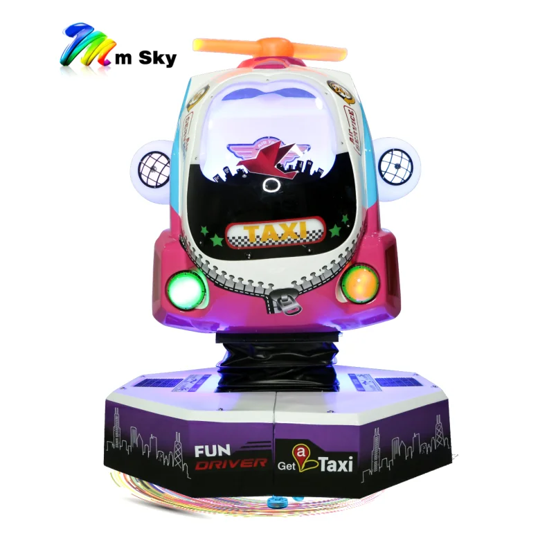 360 rotation Indoor amusement fiberglass 3D video game Amusement Park children swing Coin Operated Kiddie rides Machine