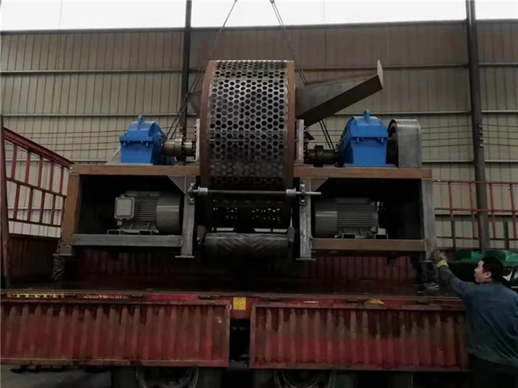  High capacity tire cutting machine Environmental protection shredder