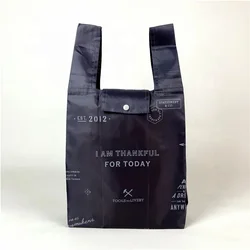 Silk Screen Shopping Recycle Laundry Bag Foldable Shopping Bag Market Trolley Canvas Foldable Reusable Tools Bags