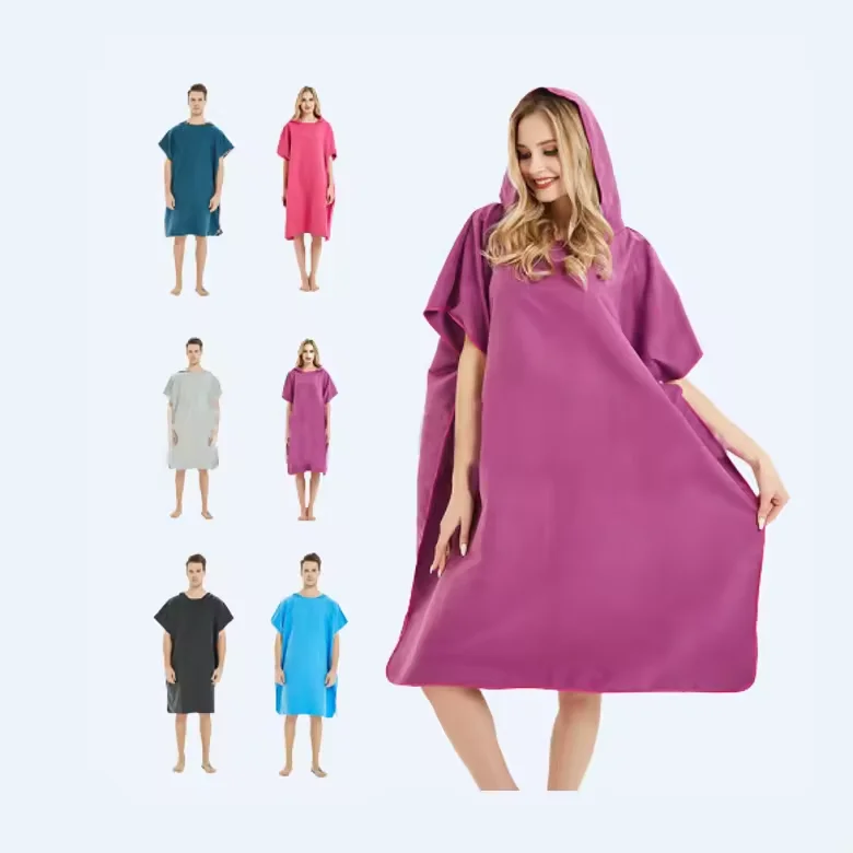 Wholesale surf poncho printed hooded beach towel for adult
