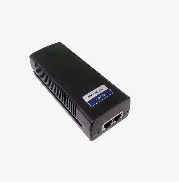 Single port POE injector 10/100/10000Mbps 1Channel high Power PoE Midspan Injector