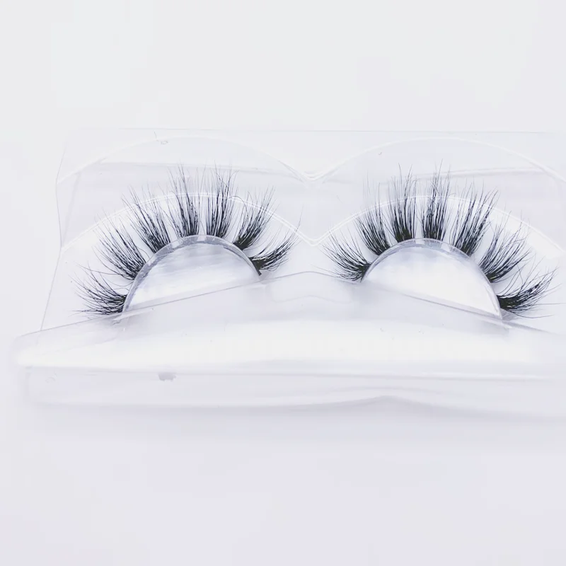 25 мм фирменная марка, коричневая 5D невидимая лента с коротким низом, натуральная пушистая полоска с жидкой подводкой для глаз